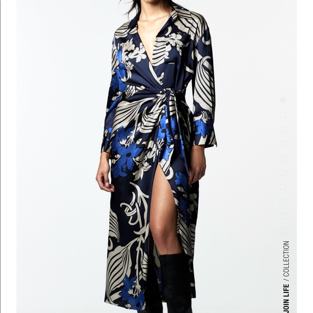 Zara Printed Shirt Dress Size S